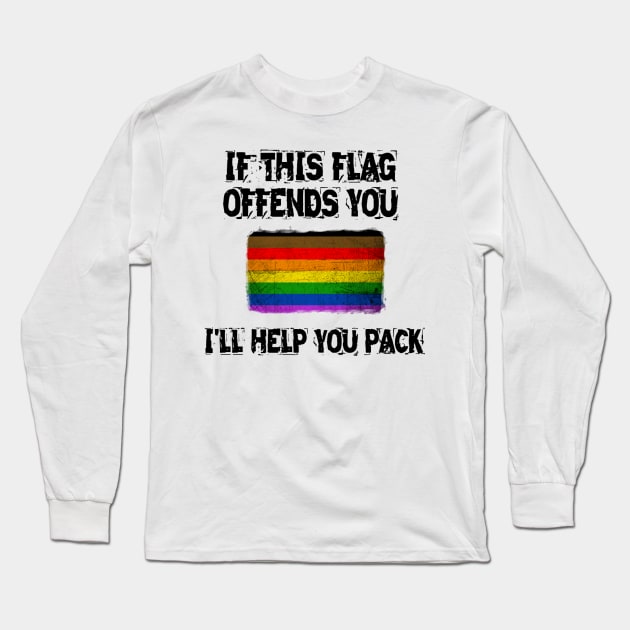 if this flag offends you-gay Long Sleeve T-Shirt by coffins